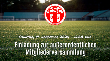 Einladung zur außerordentlichen Mitgliederversammlung