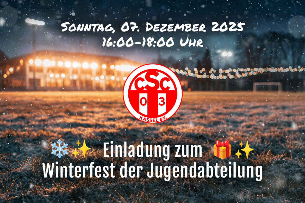 Einladung zum Winterfest der Jugendabteilung