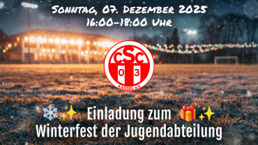 Einladung zum Winterfest der Jugendabteilung